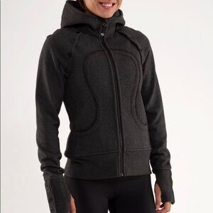 Sz2*Rare*Lululemon Special Edition Scuba hoodie detachable sleeves deep coal EUC